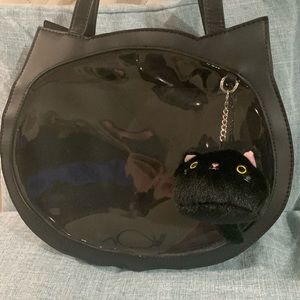 Black Cat Figural Tote Bag